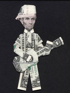 Dollar Bill Origami, Abe Lincoln, Origami Dragon, Money Bouquet, Origami For Beginners, Origami Fish, Creative Money Gifts