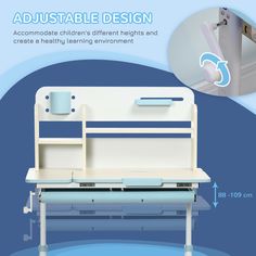 the adjustable children's hospital bed is shown with instructions for attachments to it