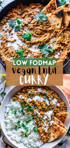 low fodmap vegan pita curry in a bowl