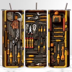 an open tool box filled with lots of tools