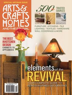 the cover of arts and crafts homes magazine