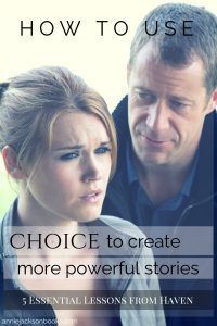 a man and woman looking at each other with the text how to use choice to create more powerful stories