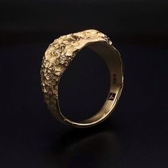 Meet The 14K Solid Gold Rock Ring. A 14k solid gold raw style signet ring set up with white diamonds. This ring will be especially beautiful as a Index ring but will look great on any finger you choose to wear it. This minimalist cool, raw and endless look ring is so comfortable to wear and will be great for everyday use, as for a special occasion. Great choice as a gift to yourself or someone who appreciates unique and precious design. Ring Dimensions: Rings top - 12.5mm wide. Rings band - 5mm Antique Hand Forged Yellow Gold Rings, Vintage Hand Forged Yellow Gold Rings, Luxury Untreated Rings For Formal Occasions, 14k Gold Open Ring With Lost Wax Casting, Untreated Luxury Rings For Formal Occasions, Formal 14k Gold Natural Rings, Formal Untreated 14k Gold Rings, Antique Hand Forged Rings For Formal Occasion, Antique Gold Signet Ring With Diamond Cut