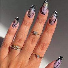 Super Cute And Stylish Ships In 5-10 Business Days Nails Yellow, Nagel Tips, Ballerina Nails, Nails Almond, Butterfly Nail, Oval Nails, Stick On Nails, False Nail, Nail Arts