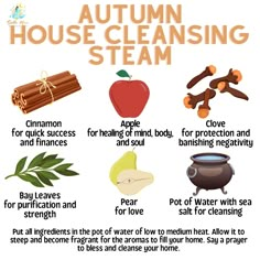 Readings by Grace on Instagram: “Cleanse your house and bring in lots of blessings with this lovely steam. Say a prayer for all that you wish for you, your family and your…” Kitchen Blessing Spell, Witchy Thanksgiving Decor, Cleansing Simmer Pots Witchcraft, Cleanse House, House Cleansing Spell, Manifestation God, Psychic Magic, Simmering Pot, Simmer Pots