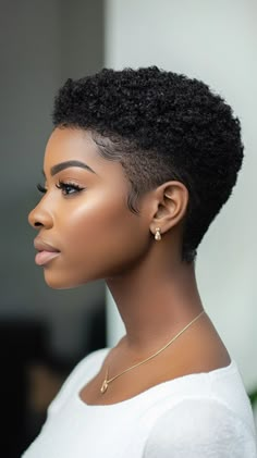 👸 Natural Hair Haircuts Short Haircuts for Black Women Female Hair Cut, Black Female Haircut, S Curl Short Hair Black Women, Very Short Natural Hairstyles, Tapered Cut Natural Hair, Low Cut Hairstyles, Brush Cut, Seamless Hair Extensions