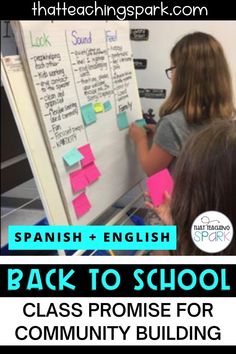 spanish and english back to school class for community building