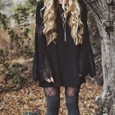 Hipster Goth, Boho Styl, Black Clothing, Hipster Outfits, Bohol