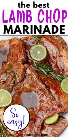 Text reads The Best Lamb Chop Marinade Recipe - So Easy! Best Lamb Chops Recipe, Marinated Lamb Chops Recipes, Lamb Marinade Grilled, Australian Lamb Chops Recipe, Marinade For Lamb Chops Recipe, Lamb Chop Recipes Pan Seared, How To Cook Lamb Chops, Lamb Marinade Recipes, Lamb Steak Marinade