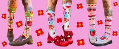 A set of 3 silly and cute pairs of socks: Picnic Time! / I Scream / Strawberry Shortcake  Perfect to add a little fun to any outfit :) Only 300 sets made 💖 Size: Adult standard sizing, US 6-11 , EUR 36-44. Material: 80% combed cotton 12% polyester 5% nylon 3% spandex This product is made for adults. For best results, follow the care instructions, and wash at 30-40oC. 2 year warranty in EEA and UK, established by Directive 1999/44/EC. So Lazo Illustration / Berlin 10245 / sonialalalazo [!at] gma Playful Summer Socks As A Gift, Playful Summer Socks For Gifts, Playful Summer Gift Socks, Fun Red Socks For Gifts, Cute Red Socks For Gifts, Cute Red Socks, Fun Multicolor Socks For Spring, Cute Multicolor Socks For Gifts, Playful White Socks