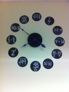 a clock that is on the wall in front of a facebook page with numbers and times