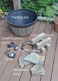 the parts of a garden planter sitting on a deck