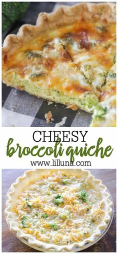 cheesy broccoli quiche is an easy and delicious side dish recipe