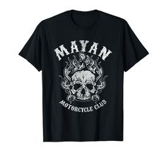 PRICES MAY VARY. Mayan Motorcycle Club Vintage Shirt - Fire Skull Anarchy. Get your Mayan Aztec culture ancient Mexican T-Shirt for fans of Motorcycles and the Mayan MC, give your respect to the Mayans Awesome gift for birthday or any occasion. Old school vintage distressed print style Lightweight, Classic fit, Double-needle sleeve and bottom hem Mayan Mc, Fire Skull, Mexican T Shirts, Aztec Culture, Motorcycle Club, Club T Shirt, Motorcycle Clubs, Perfect Stocking Stuffers, Luxury Store