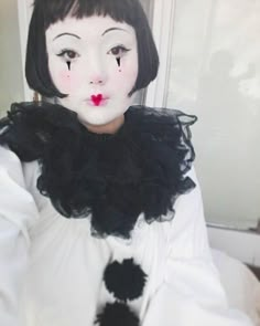 Harlequin Makeup, Mime Makeup, Female Clown, Cute Clown