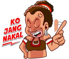 an image of a cartoon character making the peace sign with his hand and saying ko jang naal