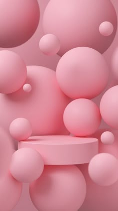 an abstract pink background with lots of bubbles