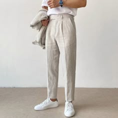 Mens Linen Pants Outfit, Linen Trousers Men, Linen Dress Pants, Mens Summer Outfits