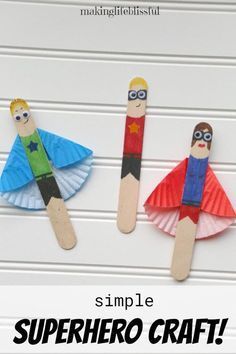 paper plate superhero craft for kids with text overlay that says simple super hero craft