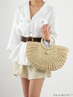 BagForLove - Stylish Straw Bag, Ideal for Summer Beach Travel and Vacation Product Description Color Beige Strap Type Double Handle Bag Size Medium Pattern Type Plain Style Vacation Type Straw Bag Material Paper Size Chart INCH CM Bag Length Bag Width Bag Height Handle Height 15 inch 2.8 inch 10.2 inch 5.5 inch Bag Length Bag Width Bag Height Handle Height 38 cm 7 cm 26 cm 14 cm Details Pictures Similar Products h2 { text-align: center; } /* æ¢è¡ */ li{ white-space: normal; word-break: break-a Chic Sand-colored Summer Shoulder Bag, Summer Style Sand-colored Shoulder Bag, Summer Woven Sand-colored Shoulder Bag, Beige Handheld Crochet Bag For Vacation, Lightweight Beige Shoulder Bag, White Crochet Beach Bag With Top Handle, Vacation Beige Crochet Shoulder Bag, Spring Vacation Hobo Bag With Double Handle, Natural Top Handle Straw Bag For Day Out