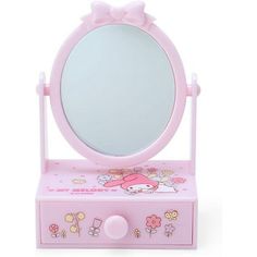 Product Size (W x D x H): Approx. 3.9 x 2.4 x 5.7 inches (10 x Main Materials/Materials: ABS resin, glass The mirror is angle adjustable My Melody Products, Sanrio Mirror, Mirror Stand, Kawaii Room Decor, Kawaii Room, Standing Mirror, Birthday Wishlist, My Melody, Makeup Mirror