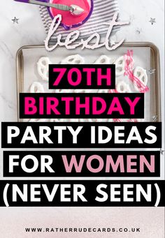 DIY creative womens 70th birthday party ideas for her 30th Birthday Diy Decorations, 30th Birthday Diy Gifts, Funny 30th Birthday Ideas, 30tj Birthday Party Ideas For Her, 30 Year Old Birthday Ideas, Dirty 30 Birthday Party Ideas, 30th Birthday Party Women, Birthday Party Ideas For Men, 60th Birthday Party Themes