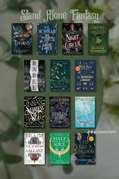 there are many different books on the cover of this book list, and it's all in green