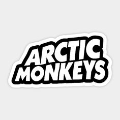 Arctic Monkeys White Sticker | Arctic Monkeys Monkey Stickers, Monkey Logo, Band Stickers, Artic Monkeys, Computer Sticker, Music Stickers, Personalized Stickers