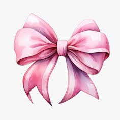 a pink bow on a white background