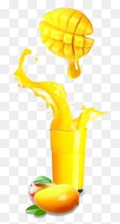 orange juice pouring into a glass with fruit on the side, transparent background png and psd