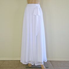 White Long Skirt Party Skirt Flowy White Party Skirt, White Flowy Skirt For Party, Elegant White Chiffon Skirt, White Chiffon Flared Skirt, Fitted Chiffon Full Skirt, Flowy White Chiffon Skirt, White Chiffon Maxi Skirt, Fitted White Chiffon Maxi Skirt, White Fitted Chiffon Maxi Skirt