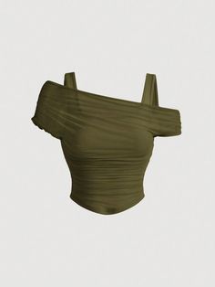 Army Clothes For Women, Simple Tops For Women, Shein Clothes, Green Shirts, Blusas Top, Tops Shein, Cute Summer Tops, Mesh Tops, Shirt Aesthetic