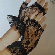 Cute Lace Fingerless Gloves. Scalloped Lace At Half Fingers, Finished Lace Ruffles At Wrist. The Prefect Accessory For The Prefect Evening Or Formal Wear. 100% Polyester Wrist Length Fingerless Size: O/S Black Lace Gloves, Royal Accessories, Half Gloves, Lace Fingerless Gloves, Victorian Vampire, Dark Vibes, Evening Gloves, Medieval Gothic, Formal Gloves