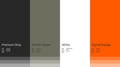 an orange and black color scheme with the words wonder grey