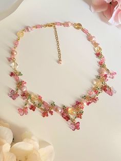 Butterfly Sunset, Dreamy Butterfly, Sunset Necklace, Anting Manik, Beaded Necklace Diy, Handmade Jewelry Tutorials, Jewelry Accessories Ideas, Fancy Jewellery