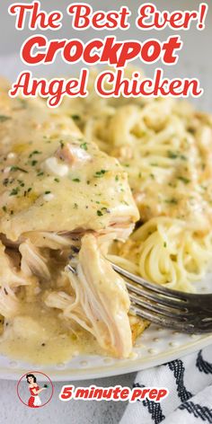 Closeup of a plate of chicken over pasta. Country Kitchen Recipes, Chicken Breast Crockpot, Hen Recipes, Angel Chicken, Restless Chipotle, Chicken Breast Crockpot Recipes, Crockpot Chicken Breast, Crockpot Ideas