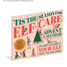 an old fashioned christmas card with the words, tis the season for elf - care