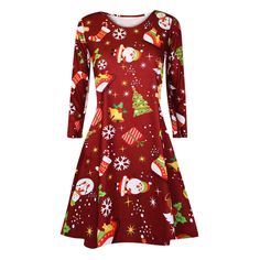 Merry Christmas Santa Claus Women Long Sleeves Dresses-Dresses-5-S-Free Shipping at meselling99 Long Sleeves Dresses, Merry Christmas Santa Claus, Christmas Dress Women, Santa Outfit, Merry Christmas Santa, Women Long Sleeve Dress, Christmas Santa Claus, Plus Size Womens Clothing, Christmas Dress