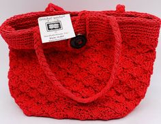 vintage small crochet red reversible purse bag. Red Rectangular Crochet Bag For Everyday Use, Handwoven Red Crochet Shoulder Bag, Red Handwoven Crochet Shoulder Bag, Everyday Red Rectangular Crochet Bag, Red Crochet Tote Bag For Everyday, Red Handwoven Crochet Bag Casual Style, Casual Red Crochet Bag With Braided Handles, Red Handwoven Casual Crochet Bag, Casual Red Handwoven Crochet Bag