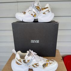 . Loved It, But Ready For Something New. Questions? Leave A Comment Below! Versace Gold, Versace Shoes, Versace Jeans Couture, Low Top Sneakers, Versace Jeans, Womens Shoes Sneakers, Low Top, Leave A Comment, Something New