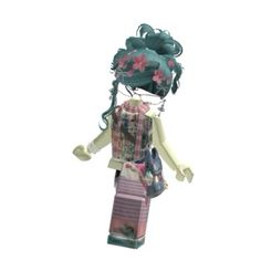 the doll is wearing a dress with flowers on it's head and holding a purse