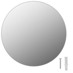 a round mirror with screws on the side and an image of a white background