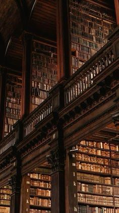 an old library filled with lots of books