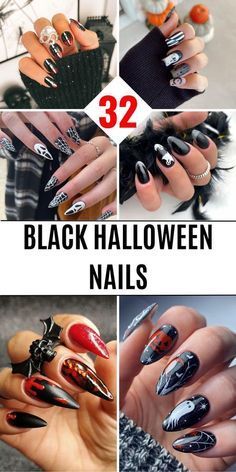 Halloween Square Nail Designs, Spooky Nail Ideas Short, Spooky Nails 2024, Coffin Shaped Halloween Nails, Almond Spooky Nails, Halloween Nail Designs Almond Shape, Creepy Nails, Halloween Toe Nails, Halloween Toes