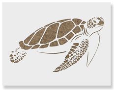 a cutout of a sea turtle on a white background with the words, save our turtles