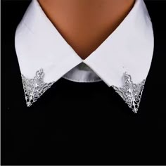 Elegant And Fashionable One Pair Of Vintage Shirt Collar Pin Mens Hollow Crown Silver It’s Unique To Dress Up Your Dress Shirt For Any Occasion Or Formal Events. New In The Bag Men Vintage Fashion, Shirt Collar Pins, Collar Tips, Lapel Brooch, Collar Clips, Creative Shirts, Collar Pin, Collar Pins, Vintage Gothic