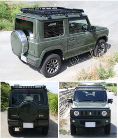 four different views of the same vehicle