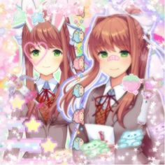 ✮•˚𝕀 𝕕𝕚𝕕𝕟𝕥 𝕔𝕣𝕖𝕒𝕥𝕖 𝕥𝕙𝕚𝕤˚•✮ Monika Core, Kawaiicore Pfp, Ddlc Monika, + Core + Aesthetic, I Icon