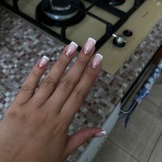 French Acrylic Nails, Manicure Nails, Nails Design, Nails Nails, Nail Inspo, Nail Ideas, Acrylic Nails