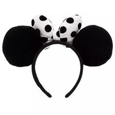 Minnie Mouse Ear Headband with Satin Bow for Adults – Black and White | shopDisney Aesthetic Blanco, Minnie Aesthetic, Disney Outfits Women, Disney Bows, Minnie Mouse Ears Headband, Mouse Ears Headband, Disney Shop, Ears Headband, Minnie Mouse Ears